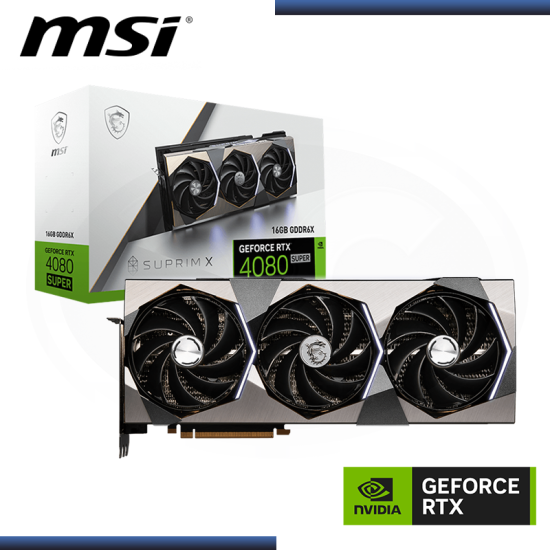 Tarjetas de video | MSI GEFORCE RTX 4080 SUPER 16GB GDDR6X 256BITS SUPRIM X (PN:912-V511-248)