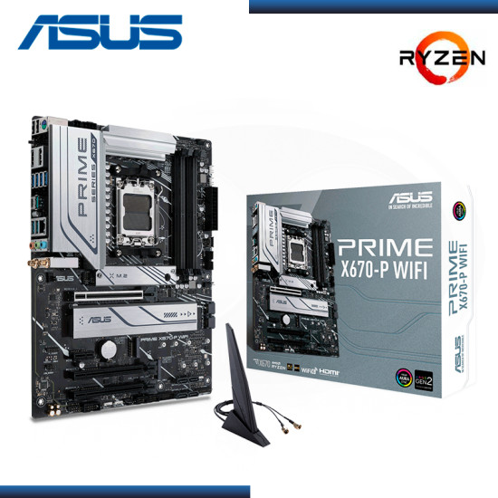 Placas Madre | PLACA ASUS PRIME X670-P WIFI AMD RYZEN DDR5 AM5 (PN:90MB1BV0-M0EAY0)